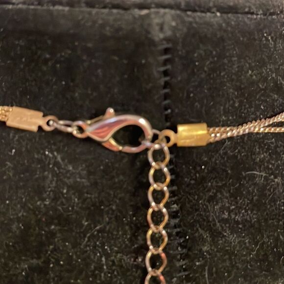 16” triple gold plated Infinity chain necklace with multi shaped/colored beads - Picture 8 of 12